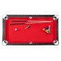 VEVOR Mesa de Billar 192x109x81 cm Kit de Billar Plegable y Portátil Set Completo de Accesorios con Bolas, Tacos, Tizas y Pincel Color Negro con Tela Roja para Sala de Juegos, Hogar, Club, Cafetería