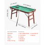 VEVOR Folding Pool Table, 140cm Portable Billiards Tables, Foldable Space-Saving Entertainment Game Set Includes Ball, Cue, Rack, Chalk, Brush, Brown with Bule Cloth, for Family Use, Recreation Room