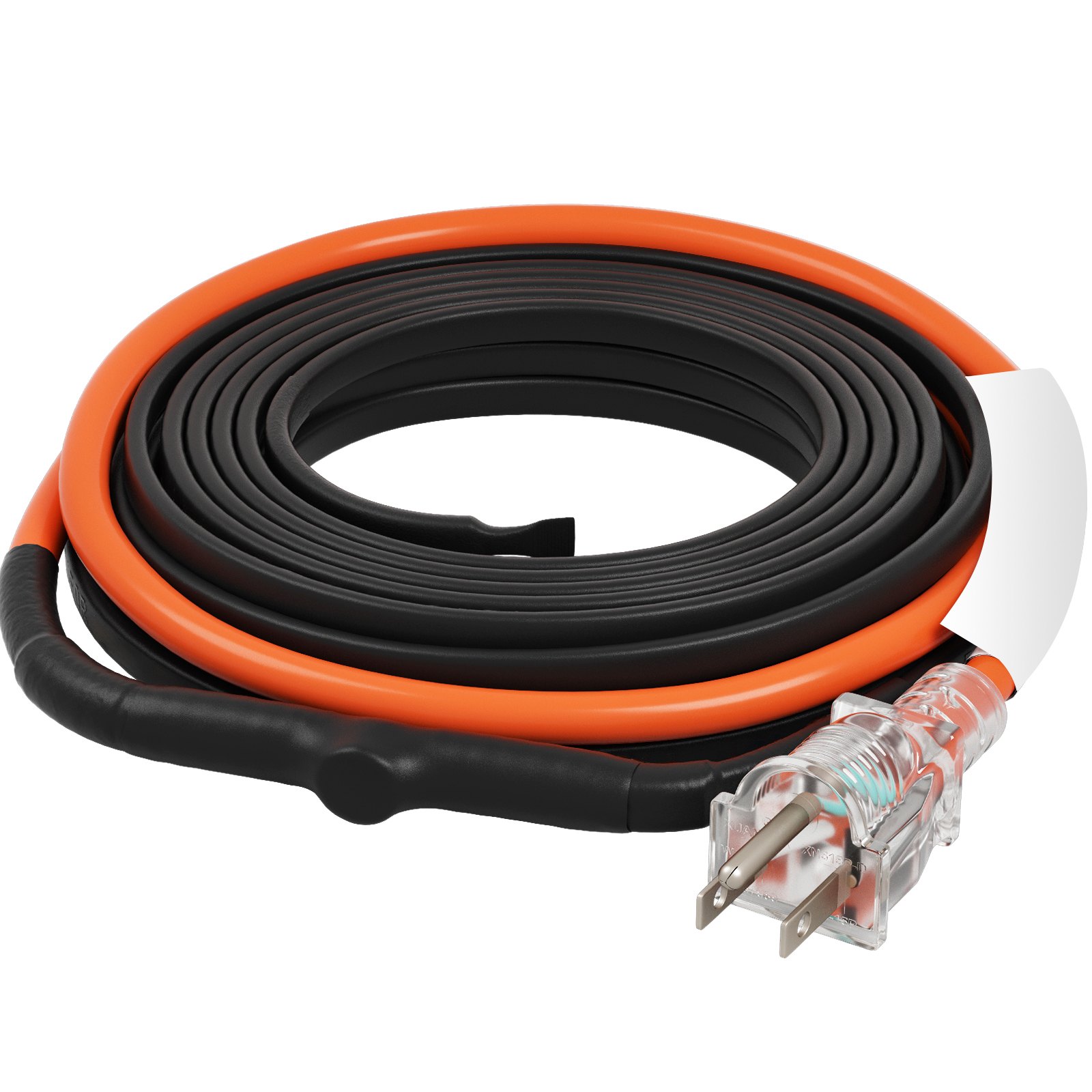 VEVOR Cable Calefactor Autorregulable para Tuberías 3,7 m 16,4 W/m Cinta Calefactora para Tuberías, Descongelación de Nieve en Tejados, Protección contra Congelación de Canalones y Tuberías