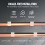 VEVOR Cable Calefactor Autorregulable para Tuberías 18,3 m 16,4 W/m Cinta Calefactora para Tuberías, Descongelación de Nieve en Tejados, Protección contra Congelación de Canalones y Tuberías