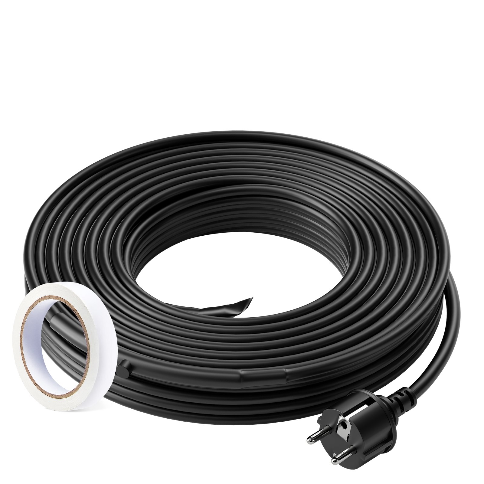 VEVOR Cable Calefactor Autorregulable para Tuberías 18,3 m 16,4 W/m Cinta Calefactora para Tuberías, Descongelación de Nieve en Tejados, Protección contra Congelación de Canalones y Tuberías