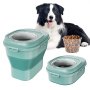 VEVOR Contenedor de Almacenamiento de Alimentos Capacidad de 25 L Contenedor Plegable para Arroz Alimentos PP y TRP Cubo de Arroz Caja Hermética de Almacenamiento de Alimentos para Mascotas con Ruedas