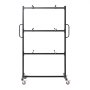 VEVOR Carro para Sillas 30-36 Sillas, 181,5 kg, Diseño Colgante de 3 Niveles, Carrito para Transporte de 24 Sillas y 6 Mesas con 4 Ruedas con Bloqueo, Ajustable y 3 Cuerdas para Banquetes Conferencias