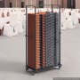 VEVOR Folding Chair Cart 500 lbs Capacity for 60 Chair Horizontal Placement, for Party Event Hotel, Heavy-Duty Carbon Steel, Easy to Move, Storage Dolly Holder, with Swivel Casters and Locking Wheels