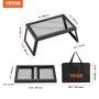 VEVOR Parrilla Plegable para Fogata 458x305x205mm Parrilla Portátil de Acero para Fuego de Campamento Equipo de Cocina para Fogata con Bolsa de Transporte con Patas Parrilla para Cocinar al Aire Libre