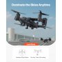 VEVOR Helicóptero de Control Remoto de 2,4 GHz 4 Canales para Principiantes con Luces de Ala y Despegue/Aterrizaje con una Sola Tecla, Juguetes de Avión Volador para Niños a Partir de 8 Años.