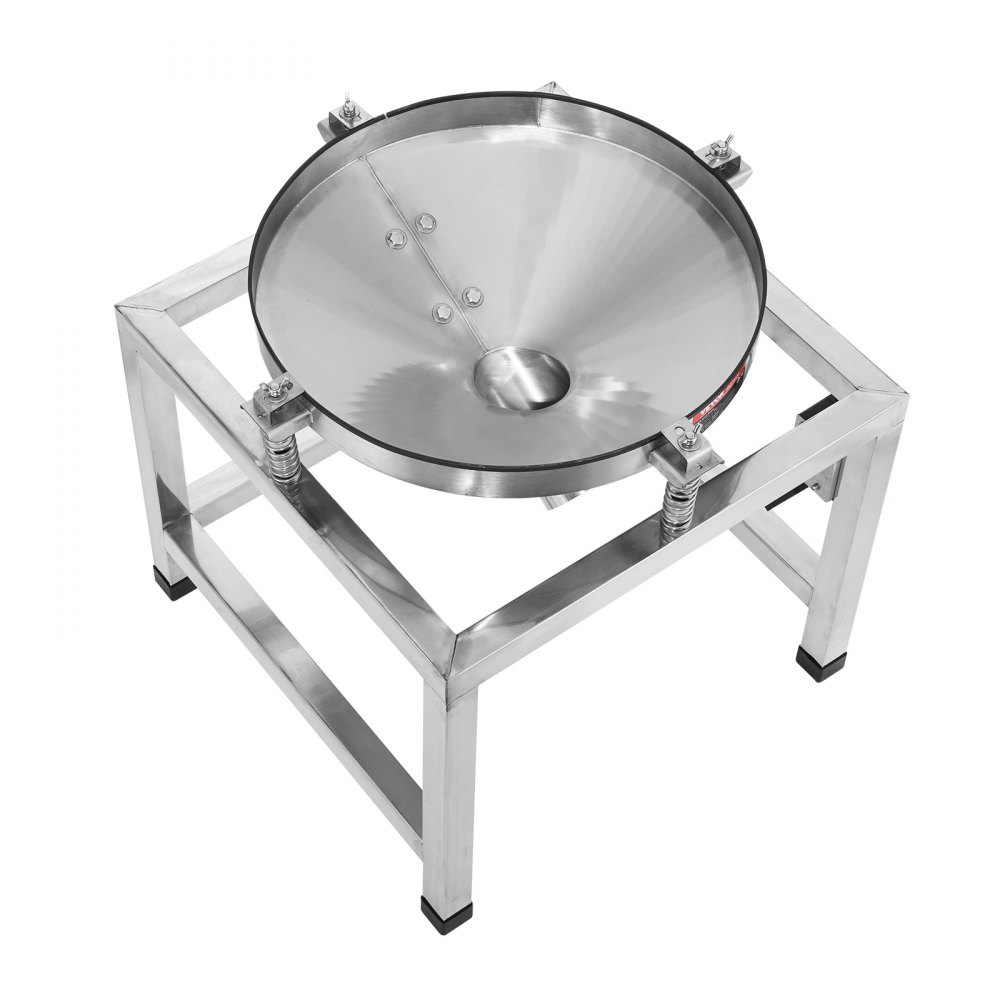 Tamiz vibratorio eléctrico automático VEVOR, máquina tamizadora de acero inoxidable con malla 40+100, máquina tamizadora de polvo automática de 25 W con soporte y ruedas, para harina en polvo, frijol mungo, arroz, mijo