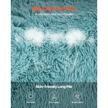 VEVOR Sillón Puf Gigante para Adultos 1810 x 800 x 380 mm con Funda Extraíble y Lavable, Relleno de Espuma de Alta Densidad y Felpa Esponjosa, Zapper para Sala de Estar, Dormitorio, Color Azul