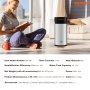 VEVOR Humidificador Evaporativo para Toda la Casa de hasta 100m², 10 L, Humidificador de Humedad Fría Inteligente Grande y Purificador de Aire, 3 Velocidades y Temporizador de 1 a 14 h, Φ 238 x 537 mm