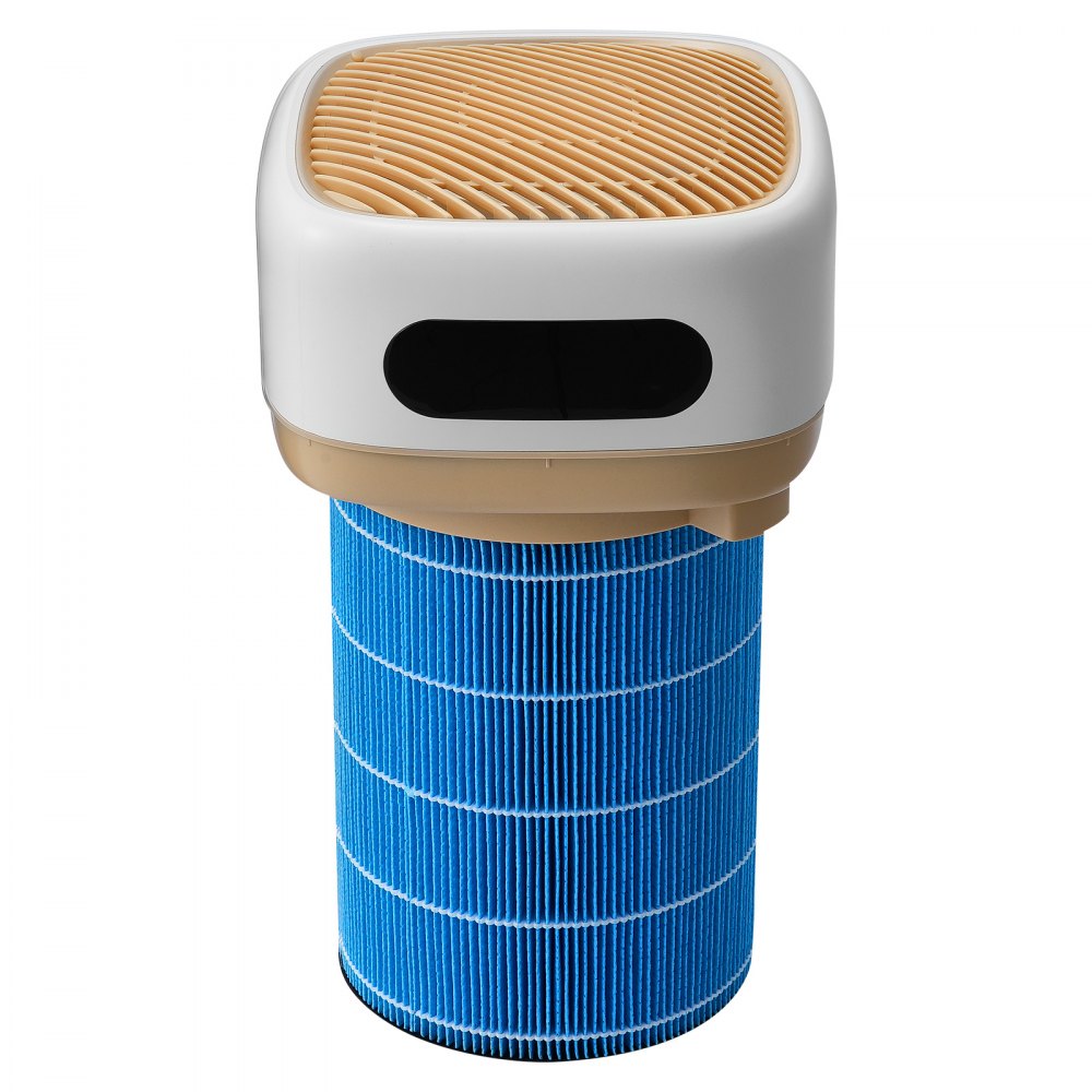 VEVOR Humidificador Evaporativo Inteligente para Toda la Casa, 480 ml/h, 3 Velocidades y Temporizador de 1 a 12 h, Filtro Premium, Modo de Suspensión Silencioso para Dormitorio, 5 L, Φ 220 x 380 mm