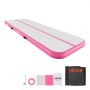 VEVOR Inflatable Gymnastics Air Mat 3m Training Mats w/ Electric Pump, 10 cm Thick Sturdy Tumble Track, Tumbling Mat for Home Use/Gym/Outdoor/Yoga/Cheerleading/Beach/Park/Water, Pink