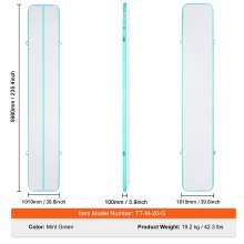 VEVOR Colchoneta Inflable de Gimnasia de 10 cm de Grosor, Pista de Acrobacia con Bomba eléctrica, Colchoneta de Entrenamiento para Uso doméstico/Gimnasio/Yoga/animadoras/Playa/Parque, 6 m, Verde