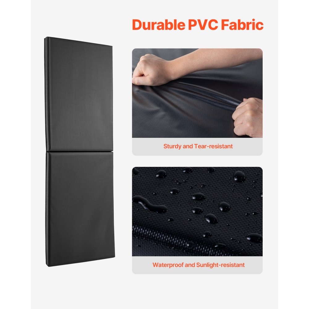 VEVOR 4 x Wall Pads for Gyms (150 x 50 x 5 cm) Tear-Resistant Wall Mat, Removable High-Density Foam Padding for Wall Mounting for Basketball Courts, Protective Padding for Garage