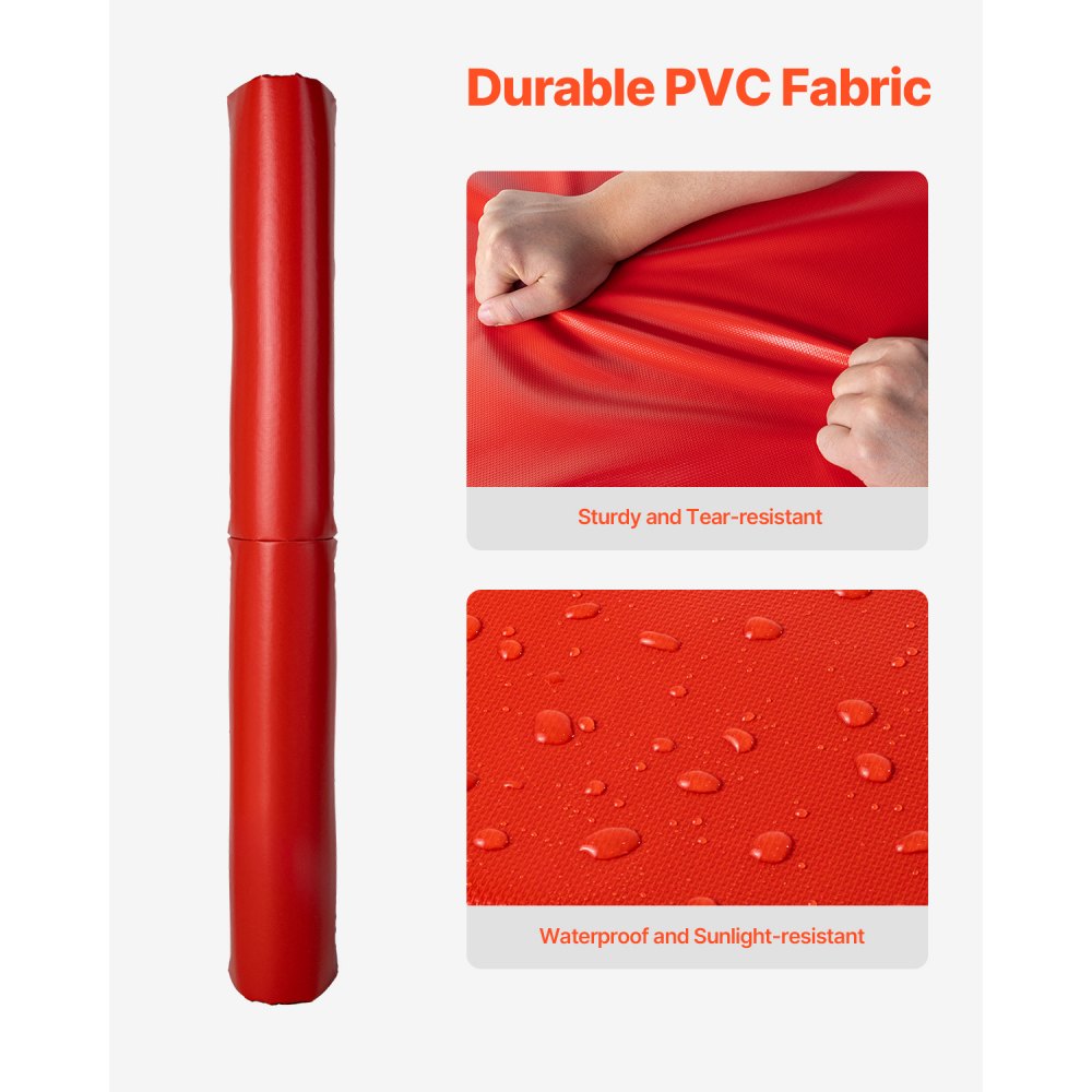 VEVOR Almohadilla para Poste de Baloncesto, Resistente, Envolvente, Se Adapta a Postes Redondos de 50 - 160 mm y Cuadrados de 115 x 115 mm, para Todo Tipo de Clima para Sótanos y Garajes, Rojo