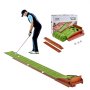 VEVOR Alfombrilla de Golf para Putting Green de 5 Hoyos para Interior, para Entrenamiento de Golf sin Arrugas, con Retorno Automático de Bolas, Guía de Alineación, 3 Bolas, 3090 x 385 x 180 mm