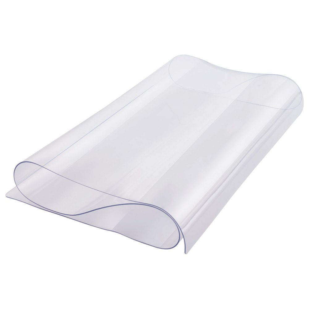 VEVOR Mantel Transparente Rectángulo 40,6 x 81,3 cm Mantel de PVC para Mesa Espesor de 1,5 mm Protector de Mesa de PVC Impermeable Fácil de Limpiar para Oficina, Cocina, Restaurante, Comedor