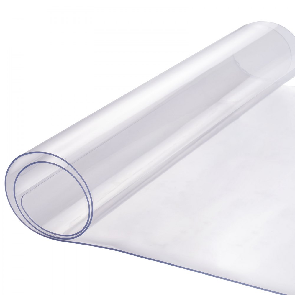 VEVOR Mantel Transparente Rectángulo 40,6 x 81,3 cm Mantel de PVC para Mesa Espesor de 1,5 mm Protector de Mesa de PVC Impermeable Fácil de Limpiar para Oficina, Cocina, Restaurante, Comedor