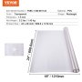 VEVOR Mantel Rectangular Transparente Esmerilado 610x1219 mm Grosor de 1,5 mm Película de PVC para Mesa Impermeable Fácil de Limpiar Protector de Mesa para Oficina, Cocina, Restaurante, Comedor