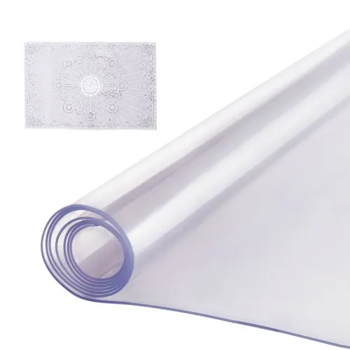 VEVOR Mantel Transparente Rectángulo 106,7x182,9 cm Mantel de PVC para Mesa Espesor de 2 mm Protector de Mesa de PVC Impermeable Fácil de Limpiar para Oficina, Cocina, Restaurante, Comedor