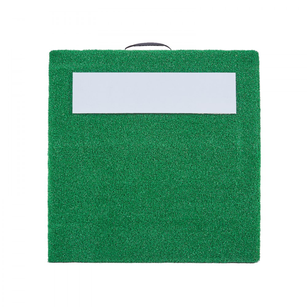VEVOR Montículo de Lanzamiento de Béisbol Portátil, Equipo de Entrenamiento y Práctica de Lanzamiento con Césped Antidecoloración, Goma de Lanzamiento, Asa de Transporte, 78 x 77 x 12.5 cm, Verde