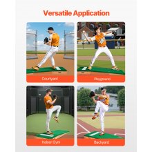 VEVOR Montículo de Lanzamiento Portátil de Béisbol y Sóftbol 216 x 76 x 17 cm