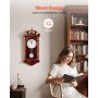 VEVOR Reloj de Péndulo Retro Altura de 600x260x95 mm Reloj de Pared Movimiento de Cuarzo