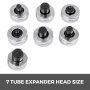 VEVOR Expansor de Tubo Hidráulico de 7 Cabezales, Crimpadora Hidráulica Multicapa con Tuberías de 10 - 28 cm, Prensadora Multicapa de Acero para Prensar Tubos Compuestos