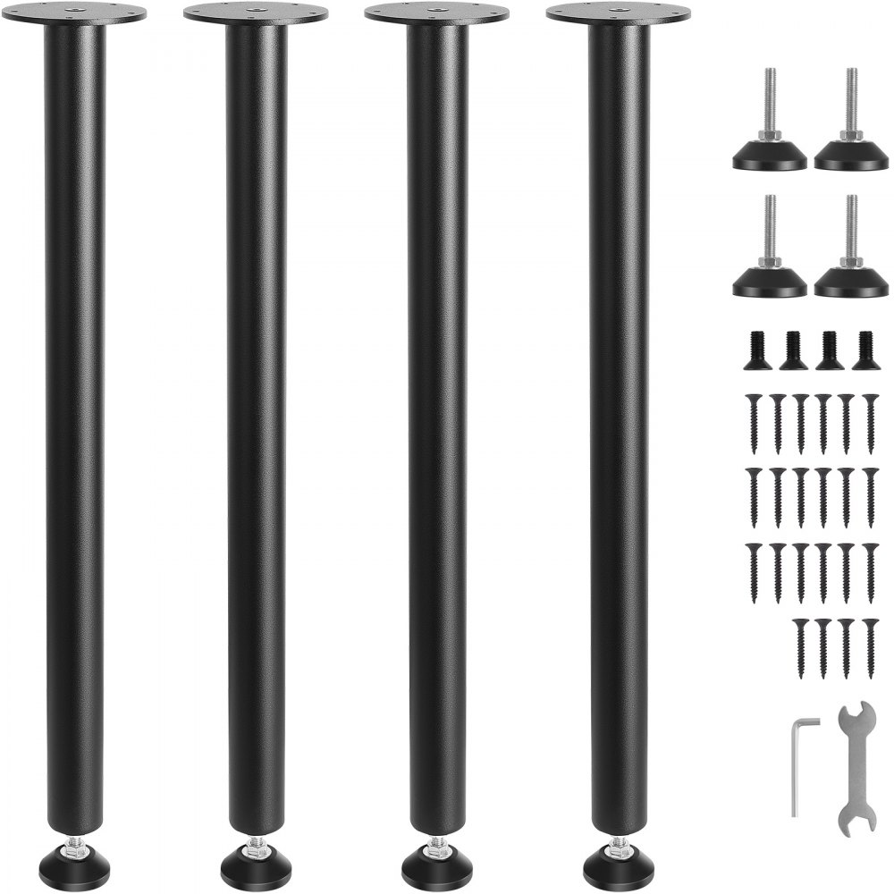  Patas de metal para mesa en forma de K de 28 pulgadas de alto,  patas de metal resistente, patas de escritorio industriales, juego de 2,  color negro : Herramientas y Mejoras