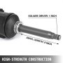 VEVOR Llave de Impacto Neumática 2800 NM, Pistola de Llave 4000RPM, Taladro de Impacto, Ideal para Trabajos de Reparación General, Ampliamente Utilizado en Camiones, Neumáticos y Equipo Pesado