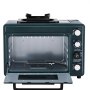 VEVOR Horno de Exterior 2 en 1, Fuego Ajustable, Temporizador 60 Minutos, Resistente al Viento, con Parrilla y Bandeja para Asar, para Camping, Picnics en el Jardín, Cocina al Aire Libre, Verde