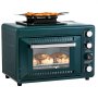 VEVOR Horno de Exterior 2 en 1, Fuego Ajustable, Temporizador 60 Minutos, Resistente al Viento, con Parrilla y Bandeja para Asar, para Camping, Picnics en el Jardín, Cocina al Aire Libre, Verde