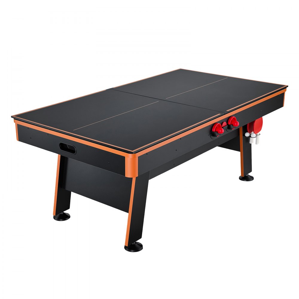 VEVOR Mesa de Juegos Combinada de Hockey de Aire, Ping Pong y Uso Diario, Multifuncional, Ahorra Espacio, Estable y Duradera, Accesorios Completos, para Sala de Juegos Familiar, 203,5x109,5x81,2 cm