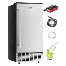 VEVOR Máquina para Fabricar Hielo Empotrada Debajo del Mostrador 80 libras/día
