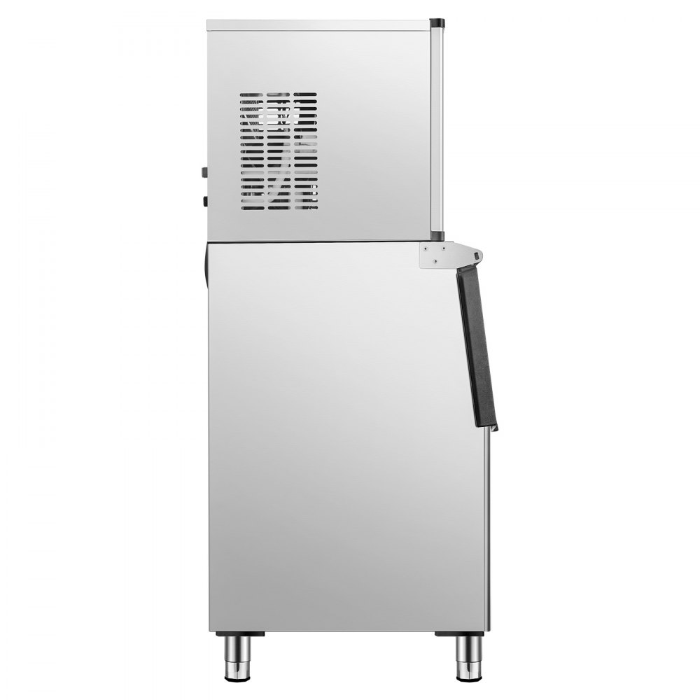 VEVOR Máquina de Hielo 300 libras/24 h Máquina para Fabricar Hielo con Contenedor de Almacenamiento de 250 libras con Autolimpieza Automática Pantalla Táctil para Bar, Cafetería, Restaurante