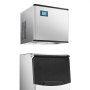 VEVOR Máquina de Hielo 300 libras/24 h Máquina para Fabricar Hielo con Contenedor de Almacenamiento de 250 libras con Autolimpieza Automática Pantalla Táctil para Bar, Cafetería, Restaurante