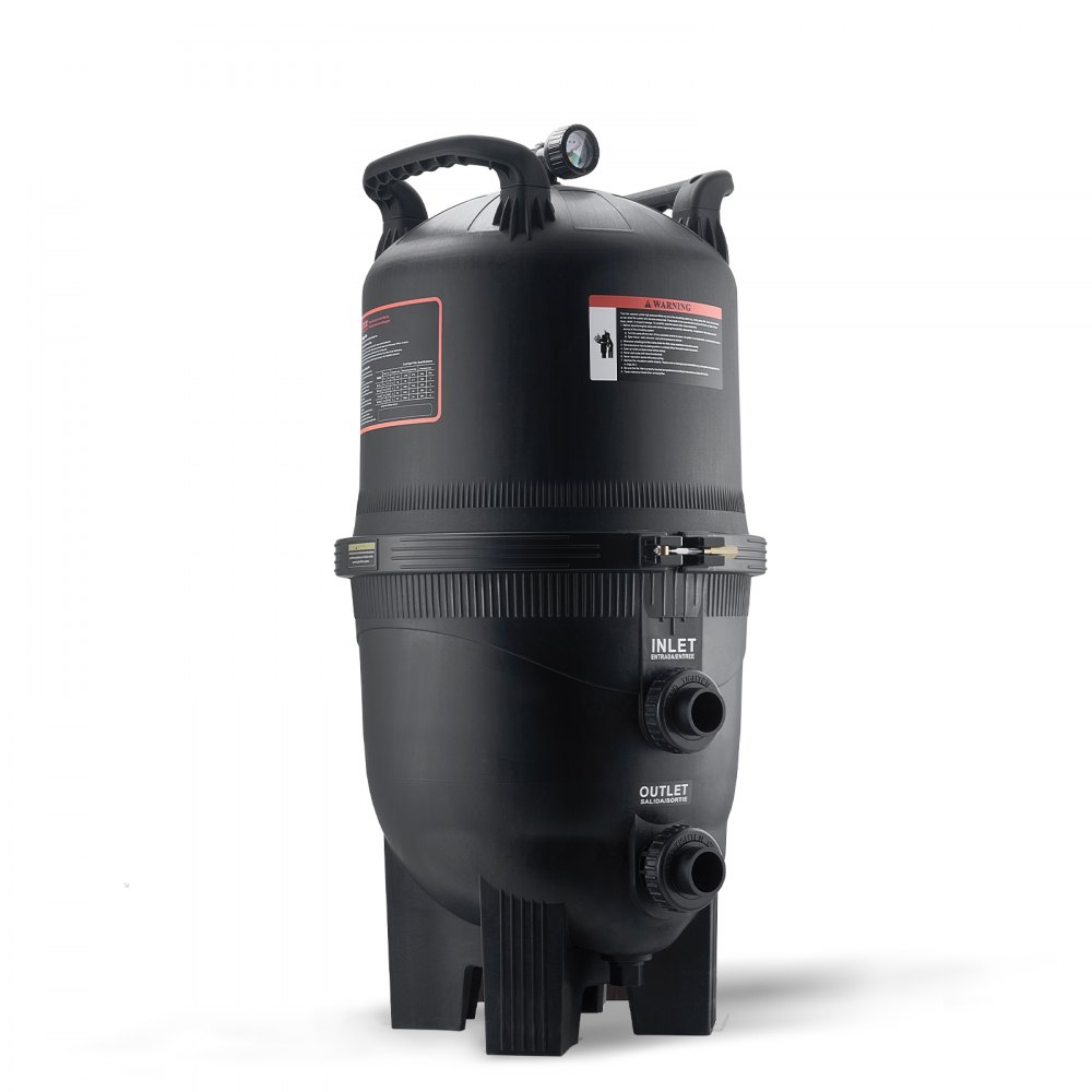 VEVOR Filtro de Piscina de Cartucho 40 m² Filtro de Piscina Enterrado Sistema de Filtración de Piscina sobre el Suelo con Filtro Mejorado a Prueba de Fugas para Jacuzzi, Spa, Piscina Inflable