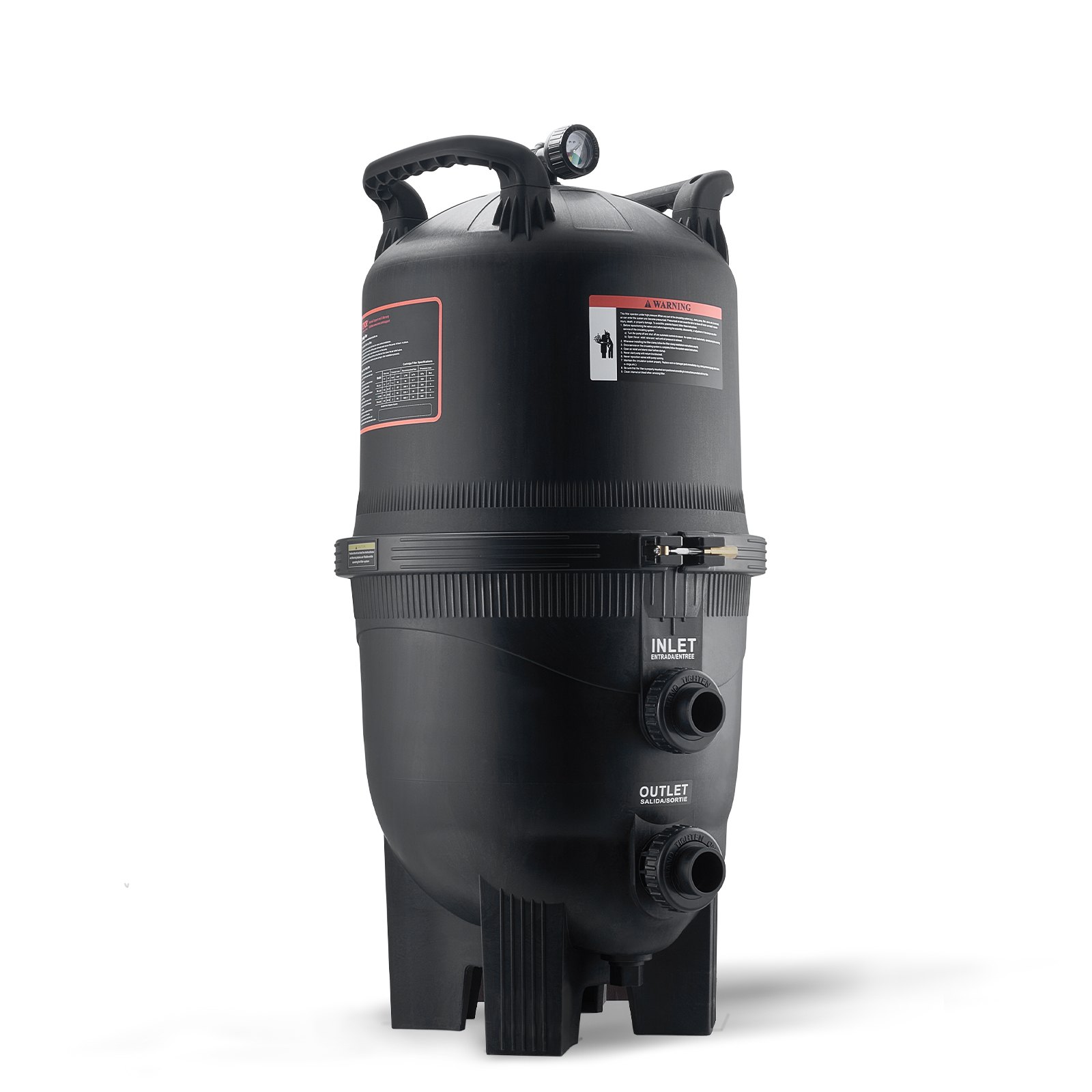 VEVOR Filtro de Piscina de Cartucho 40 m² Filtro de Piscina Enterrado Sistema de Filtración de Piscina sobre el Suelo con Filtro Mejorado a Prueba de Fugas para Jacuzzi, Spa, Piscina Inflable