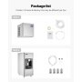 VEVOR Máquina de Hielo, Capacidad de 250 kg/Día, Depósito de Hielo Grande de 82 kg con Dispensador Automático 9 kg/min, Autolimpiable con Pantalla Táctil para Bares, Cafeterías y Restaurantes