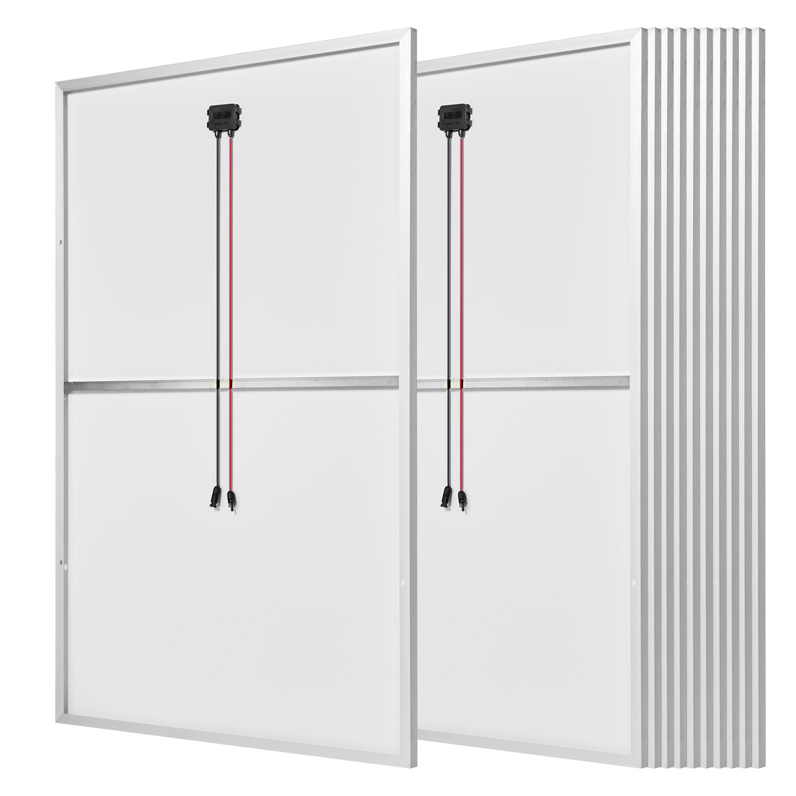 VEVOR Kit Completo de Energía Solar 4800 W 48 V, con 12 Paneles Solares Monocristalinos 400 W, Batería LiFePO₄ de 51,2 V 300 Ah, 2 Inversores Híbridos de 5000 W para Cobertizos, Granjas, Casas