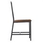 VEVOR Sillas de Comedor Juego de 6 Piezas, Silla Decorativa de Madera, Estructura Metálica, Capacidad de Carga de 136 kg, Altura del Asiento de 450 mm para Sala de Estar, Cocina, Marrón y Negro