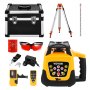 VEVOR Rotary Laser Level Kit, with Tripod+Staff Gauge, Red Beam 300m Range Slope Adjustable 360-Degree Spinning, Flexible Scanning Angle, Accurate with Remote Control Receiver Carrying Case