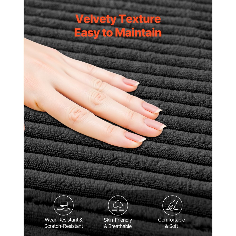 VEVOR Sofá Modular Seccional en Forma de L 2650 x 1650 x 570 mm, Sofá Seccional Nube con Esponja de Alto Rebote y Densidad, Sofá de Pana Tapizado con Cojín para Sala de Estar, Apartamento, Negro