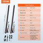 VEVOR 2 uds 12V Kit de actuador lineal 30 pulgadas 0,35 "/s 220lbs/1000N protección IP54