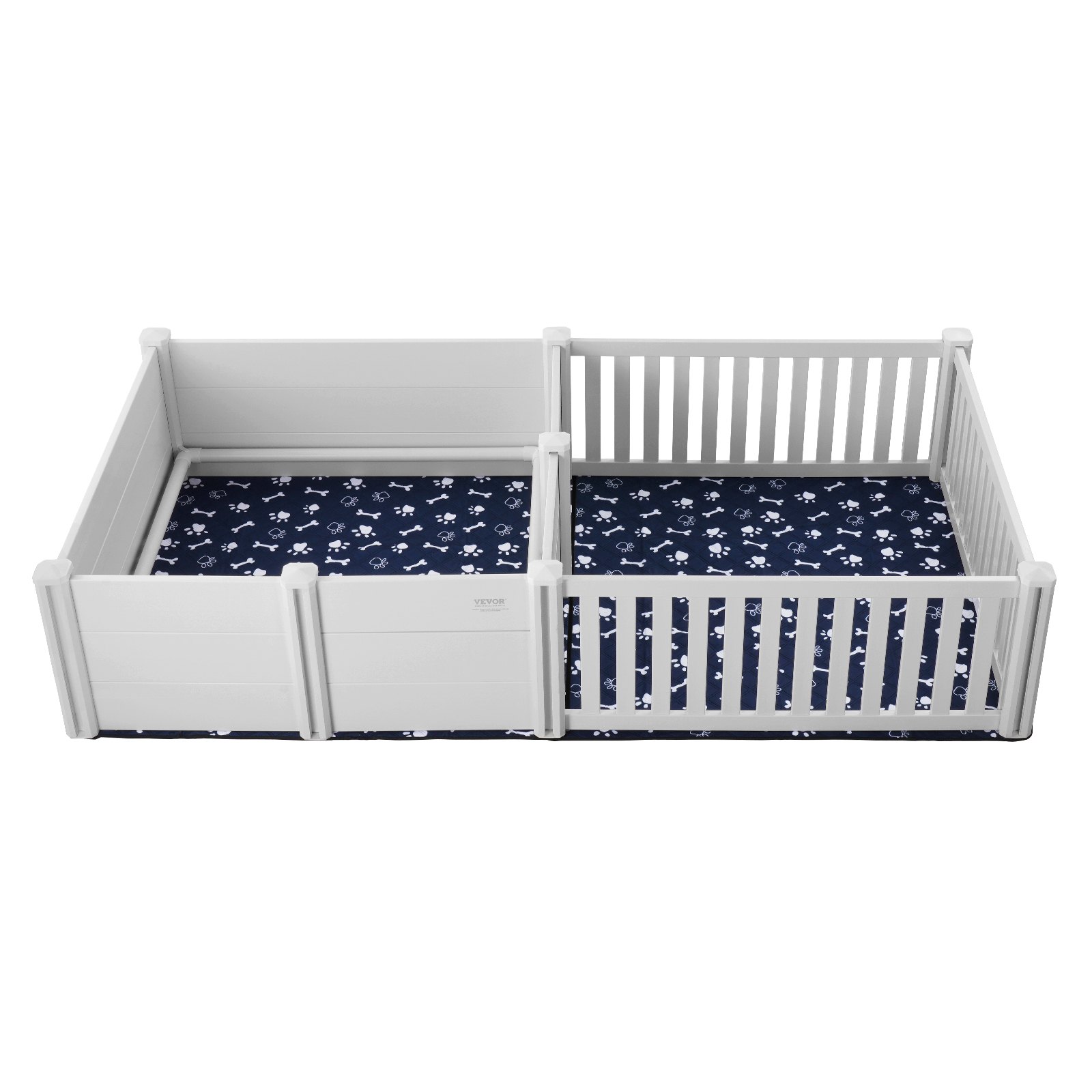 VEVOR Parque de Parto para Perros 237x123x46 cm Alfombra para Orinar con Rieles