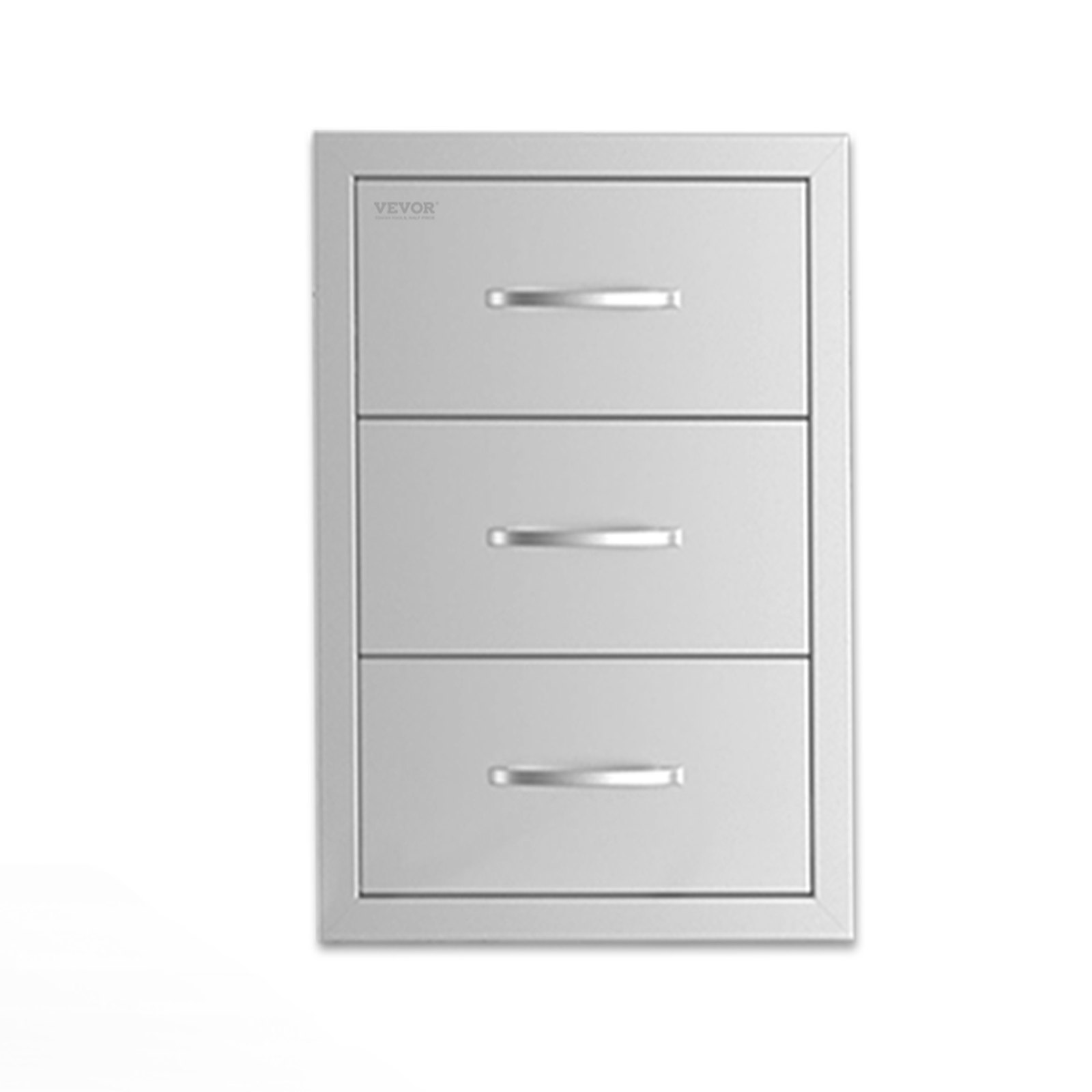 VEVOR Outdoor Kitchen Drawers Cabinet with Triple Access, Stainless Steel, Drawer Storage for Grill Island with Paper Towel Holder & Handle, for Grill Station
