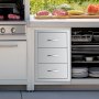 VEVOR Cajones de Cocina para Exteriores, con Triple Acceso, Acero Inoxidable Empotrados, con Asa para Isla de Barbacoa, para Cocinas al Aire Libre o Parrillas de Patio, 470 x 570 x 570 mm ± 10 mm