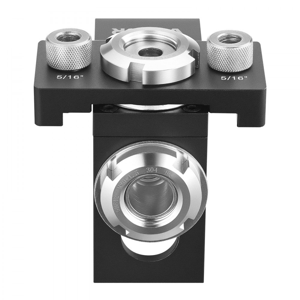 VEVOR Kit de Plantilla para Espigas, Plantilla Autocentrante para Taladro de Espigas para Agujeros Rectos, Herramienta para Juntas con Brocas de 3 Tamaños de 6,4/7,9/15 mm para Carpintería