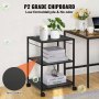 VEVOR Soporte de Impresora 3 Niveles Estante de Impresora Móvil 42x35x60 cm Carro de Impresora de Acero al Carbono Capacidad de Carga 20 kg por Capa Armario de Almacenamiento Escáner Fax Oficina Hogar