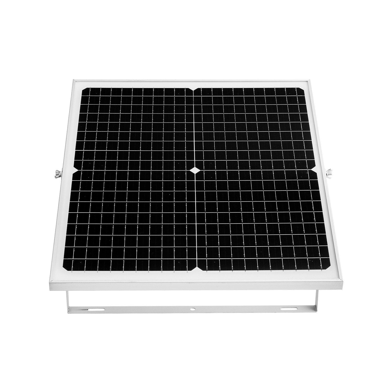 VEVOR Cargador de Batería Solar 30 W, Células Monocristalinas, Controlador MPPT Externo, Soporte de Montaje Ajustable, Resistencia al Agua IP65, para Coches, Barcos y Remolques, 478 x 418 x 20 mm