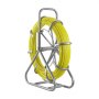 VEVOR Guía Pasacables de 6,3 mm y 100 metros, Cable de Fibra de Vidrio con Soporte de Acero y Freno, Terminales Intercambiables, Herramientas de Electricista, para Pared Tubo Construcción Eléctrica